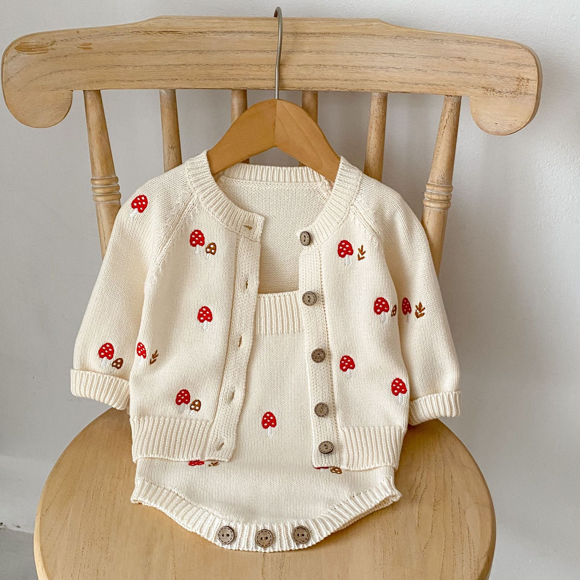 Mushroom Cardigan Romper Set – MiniKids Co - Main Image